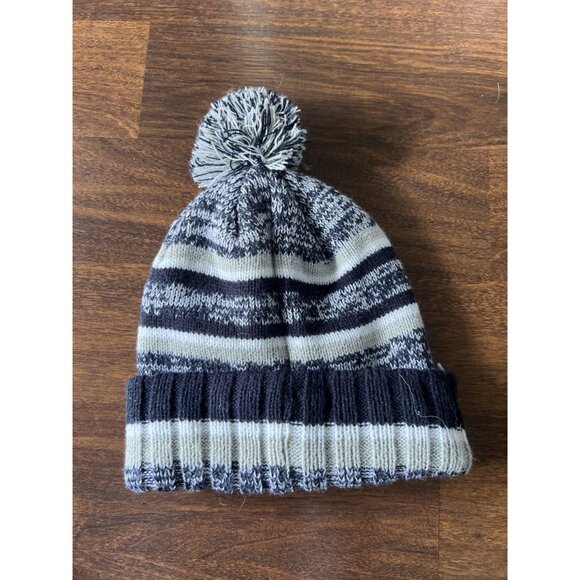 Dallas Cowboys Youth Knit Beanie Hat Pom Navy Gray Winter Cap ’47 Brand NFL - Picture 2 of 4